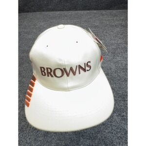 Vintage Cleveland Browns Hat Mens White Strapback Cap NFL Sports Specialties 90s